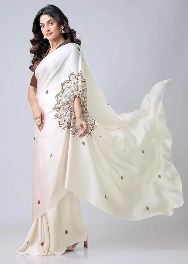 Satin Silk Printed Kaftan Saree With Unstitched Blouse rc0six-yy