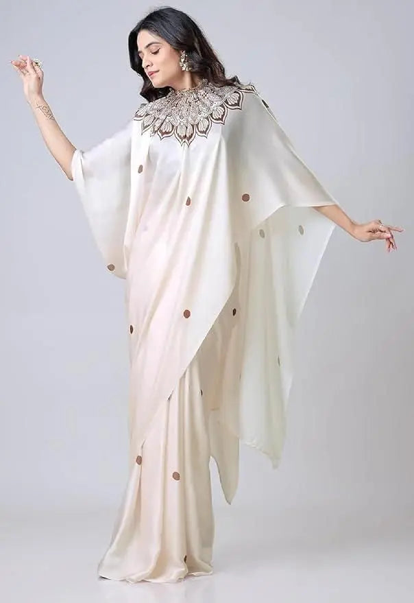Satin Silk Printed Kaftan Saree With Unstitched Blouse rc0six-yy