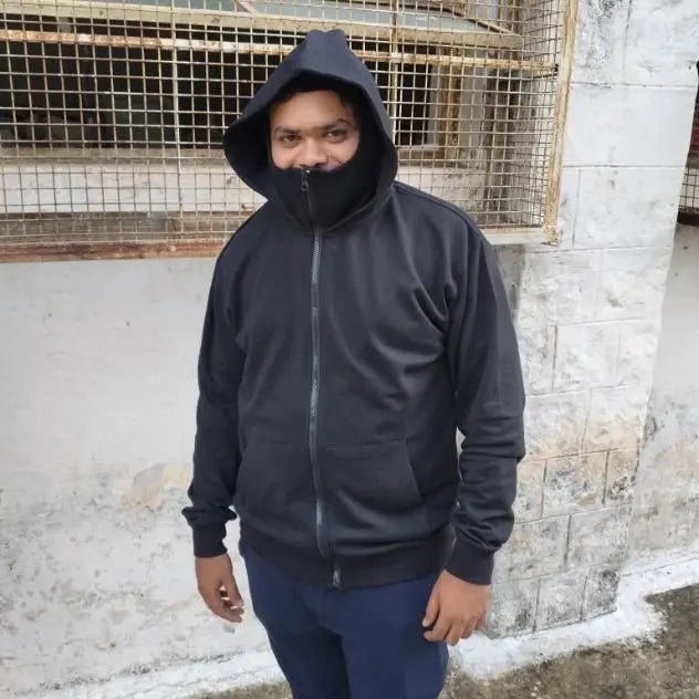 Men's Full Sleeves Zipper Hoodie with Mask rc0six-yy
