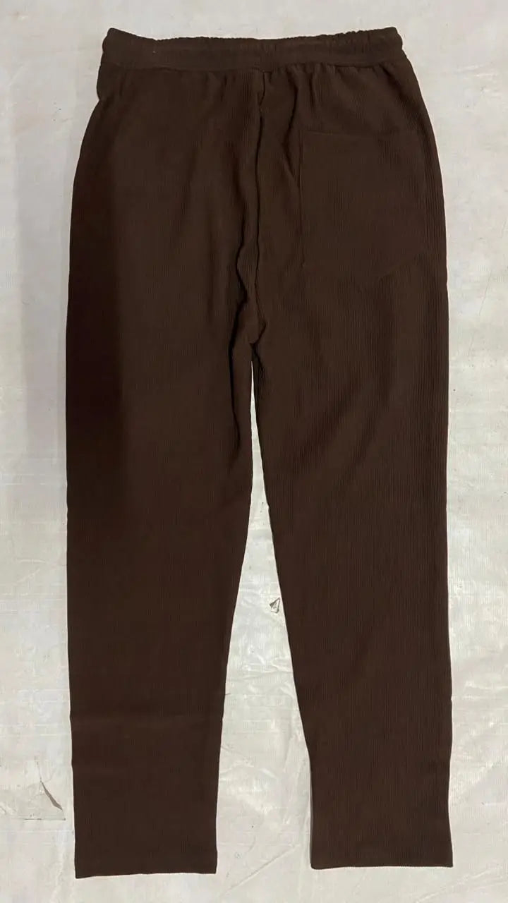 Men's Brown Loose Fit Corduroy Cargo Style Trouser rc0six-yy