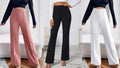 Women's Nontransparent Fabric Classic-Stylish Pant Pack of 3 (Black White Pink) rc0six-yy