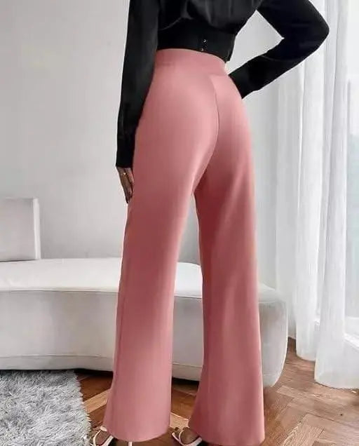 Women's Nontransparent Fabric Classic-Stylish Pant Pack of 3 (Black White Pink) rc0six-yy