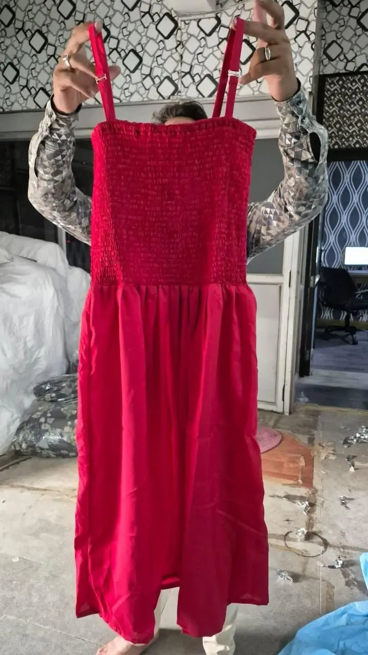 Women's Maroon Fit & Flare Sleeveless Dress rc0six-yy