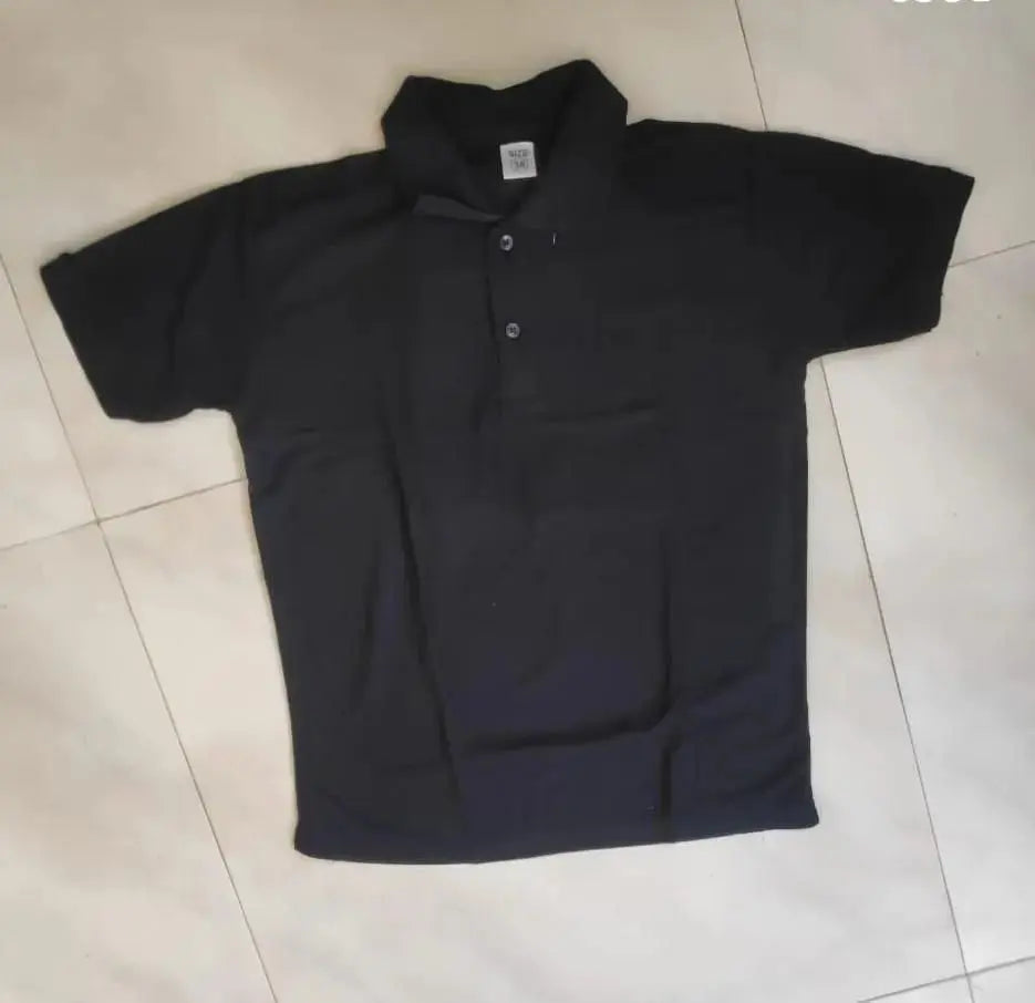 Cotton Blend Solid Half Sleeves Polo T-Shirt rc0six-yy